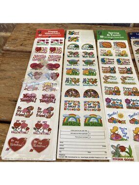 Vtg INSTRUCTIONAL FAIR Stickers-Teacher Reward Seals Seasonal